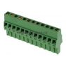Клеммная колодка DINKLE 5ESDR-12P, Винтовая, 12 контактов, сечение провода 0.2-2.5 мм2, ток 18 A, Зеленый фото 2