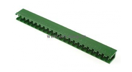 Клеммная колодка DINKLE 5EHDV-22P, 22 контакта, сечение провода - мм2, ток 18 A, Зеленый фото 1