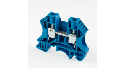 Клеммная колодка DINKLE DK6BL, Винтовая, сечение провода 0.5-6 мм2, ток 41 A, Синий фото 1