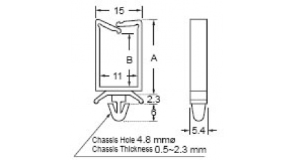 Держатель кабеля в отверстие AVC WS-3 (100шт) фото 3