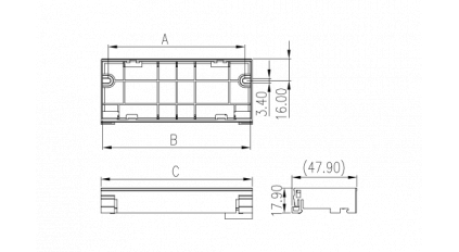 Корпус для РЭА DINKLE 0040-0101E Белый фото 2