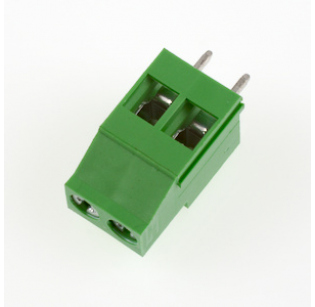Клеммная колодка DINKLE EHK5V-02P (EHK500V-02P), Винтовая, 2 контакта, сечение провода 0.5-2.5 мм2, ток 24 A, Зеленый