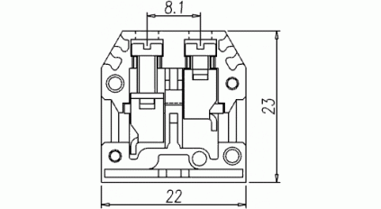 Клеммная колодка DINKLE PM4, Винтовая, сечение провода 0.5-4 мм2, ток 32 A, Бежевый фото 2