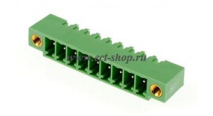 Клеммная колодка DINKLE ECH350VM-09P, 9 контактов, сечение провода - мм2, ток 14 A, Зеленый фото 1