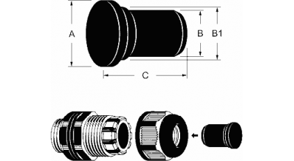 Заглушка для кабельного ввода ECT S-092 фото 1