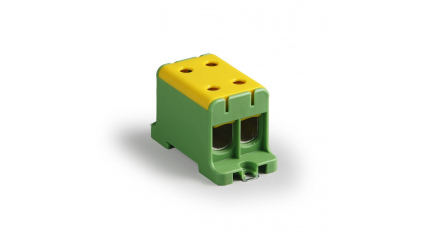Клеммная колодка ENSTO KE67.3 (KE67.3R), сечение провода 16-95 мм2, ток 245 A, Желто-зеленый фото 1