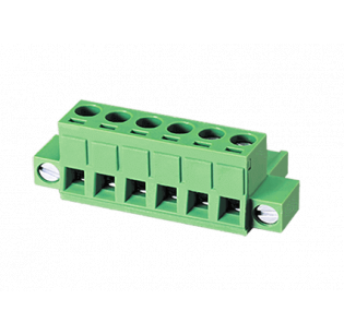 Клеммная колодка DINKLE 5ESDVM-02P, Винтовая, 2 контакта, сечение провода 0.2-4 мм2, ток 18 A, Зеленый