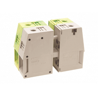 Клеммная колодка DINKLE PPAC-95, Винтовая, сечение провода 25-95 мм2, ток 232 A, Бежевый