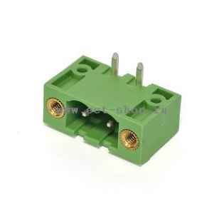 Клеммная колодка DINKLE 5EHDRM-02P, 2 контакта, сечение провода - мм2, ток 18 A, Зеленый