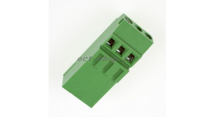 Клеммная колодка DINKLE E3K508V-03P, Винтовая, 3 контакта, сечение провода 0.5-2.5 мм2, ток 10 A, Зеленый фото 1