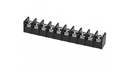 Клеммная колодка DINKLE DT31-B01W-12, Винтовая, 12 контактов, сечение провода 0.5-4 мм2, ток 20 A, Черный фото 2