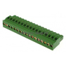 Клеммная колодка DINKLE 2ESDPL-17P, Винтовая, 17 контактов, сечение провода 0.2-4 мм2, ток 18 A, Зеленый фото 2