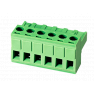 Клеммная колодка DINKLE 5ESDT-05P, Винтовая, 5 контактов, сечение провода 0.2-2.5 мм2, ток 18 A, Зеленый фото 5