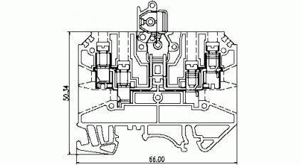 Клеммная колодка DINKLE DK4-TR-TG (KDK4), Винтовая, сечение провода 0.5-4 мм2, ток 32 A, Бежевый фото 3