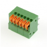 Клеммная колодка DINKLE 141R-06P, Пружинная, 6 контактов, сечение провода 0.14-0.5 мм2, ток 6 A, Зеленый фото 2