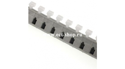 Клеммная колодка DINKLE WKA100A-10P, Пружинная, 10 контактов, сечение провода 0.5-2.5 мм2, ток 24 A, Серый фото 1