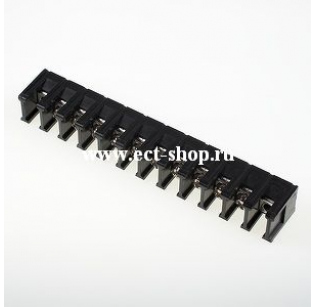 Клеммная колодка DINKLE DT-5N-A02W-12, Винтовая, 12 контактов, сечение провода 0.5-2.5 мм2, ток 24 A, Черный