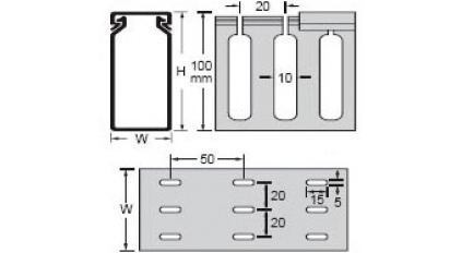 Кабель канал пласт перф AVC 100100L фото 3