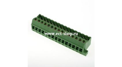 Клеммная колодка DINKLE 2EHDRS-15P, Винтовая, 15 контактов, сечение провода 0.5-2.5 мм2, ток 18 A, Зеленый фото 1