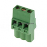 Клеммная колодка DINKLE 5ESDRL-03P, Винтовая, 3 контакта, сечение провода 0.2-2.5 мм2, ток 18 A, Зеленый фото 2