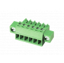Клеммная колодка DINKLE EC381VM-05P, Винтовая, 5 контактов, сечение провода 0.2-1.5 мм2, ток 14 A, Зеленый фото 4