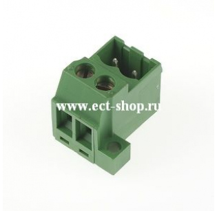 Клеммная колодка DINKLE 2EHDRS-02P, Винтовая, 2 контакта, сечение провода 0.5-2.5 мм2, ток 18 A, Зеленый