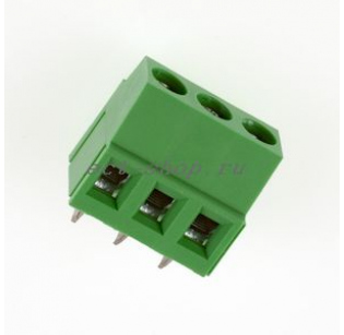 Клеммная колодка DINKLE EK508V-03P, Винтовая, 3 контакта, сечение провода - мм2, ток 24 A, Зеленый