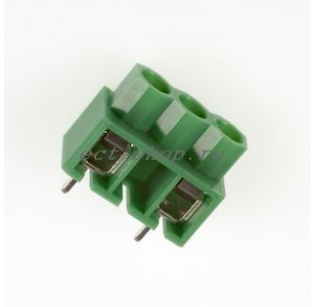 Клеммная колодка DINKLE 166-02P5, Винтовая, 2 контакта, сечение провода 0.5-4 мм2, ток 24 A, Зеленый