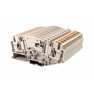 Клеммная колодка DINKLE DPTD6N, Push-in, сечение провода 0.5-6 мм2, ток 30 A, Бежевый