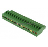 Клеммная колодка DINKLE 2ESDPL-16P, Винтовая, 16 контактов, сечение провода 0.2-4 мм2, ток 18 A, Зеленый фото 2