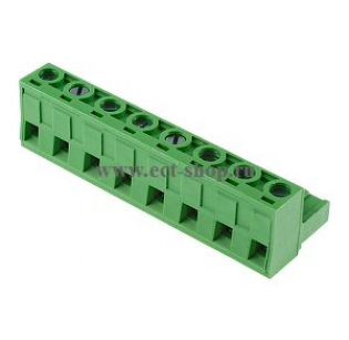 Клеммная колодка DINKLE 3ESDV-08P, Винтовая, 8 контактов, сечение провода 0.2-4 мм2, ток 18 A, Зеленый