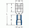 Клемма наконечник штыревой плоский KST FDV2-250-BLUE (100шт) фото 9