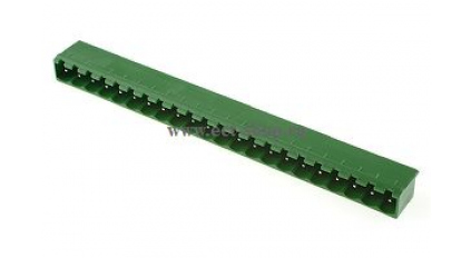 Клеммная колодка DINKLE 5EHDVC-22P, 22 контакта, сечение провода - мм2, ток 18 A, Зеленый фото 1