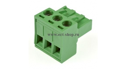 Клеммная колодка DINKLE 5ESDT-03P, Винтовая, 3 контакта, сечение провода 0.2-2.5 мм2, ток 18 A, Зеленый фото 1