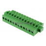 Клеммная колодка DINKLE 2ESDPM-12P, Винтовая, 12 контактов, сечение провода 0.2-4 мм2, ток 18 A, Зеленый фото 2