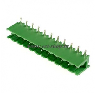 Клеммная колодка DINKLE 5EHDR-11P, 11 контактов, сечение провода - мм2, ток 18 A, Зеленый