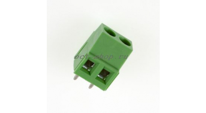 Клеммная колодка DINKLE TB18V-02P, Винтовая, 2 контакта, сечение провода 0.5-2.5 мм2, ток 20 A, Зеленый фото 1