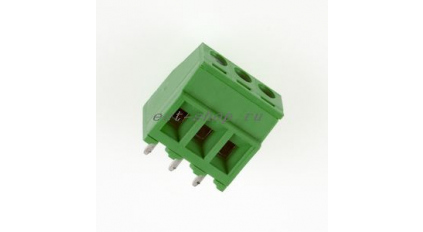 Клеммная колодка DINKLE EHK381V-03P, Винтовая, 3 контакта, сечение провода 0.5-1.5 мм2, ток 8 A, Зеленый фото 1