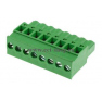 Клеммная колодка DINKLE 5ESDPL-08P, Винтовая, 8 контактов, сечение провода 0.2-4 мм2, ток 18 A, Зеленый фото 2