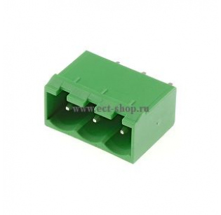 Клеммная колодка DINKLE 5EHDVC-03P, 3 контакта, сечение провода - мм2, ток 18 A, Зеленый