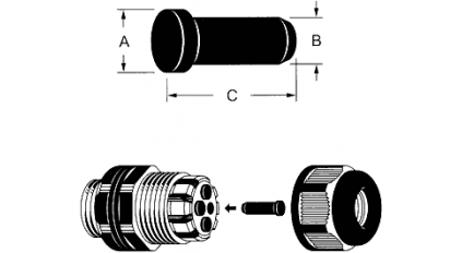 Заглушка для кабельного ввода ECT SM-50 фото 1