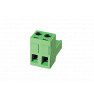 Клеммная колодка DINKLE 5ESDV-02P, Винтовая, 2 контакта, сечение провода 0.2-4 мм2, ток 18 A, Зеленый фото 4
