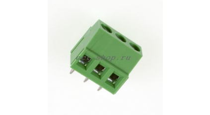 Клеммная колодка DINKLE TB18V-03P, Винтовая, 3 контакта, сечение провода 0.5-2.5 мм2, ток 20 A, Зеленый фото 1