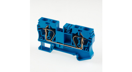 Клеммная колодка DINKLE AK6-BL, Пружинная, сечение провода 0.5-6 мм2, ток 41 A, Синий фото 1