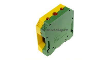 Клеммная колодка DINKLE GK95 (DK95-PE), Винтовая, сечение провода 35-95 мм2, ток 232 A, Желто-зеленый фото 1