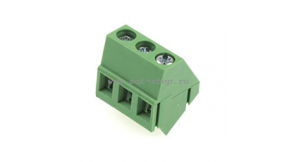 Клеммная колодка DINKLE TB16A-03P, Винтовая, 3 контакта, сечение провода 0.5-2.5 мм2, ток 12 A, Зеленый фото 1