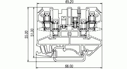 Клеммная колодка DINKLE DK4-TR-BK, Винтовая, сечение провода 0.5-4 мм2, ток 32 A, Черный фото 2