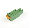 Клеммная колодка DINKLE 0221-2002, Пружинная, 2 контакта, сечение провода 0.2-1.5 мм2, ток 8 A, Зеленый фото 2
