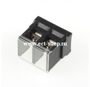 Клеммная колодка DINKLE DT-2G-B01W-02, Винт, 2 контакта, сечение провода 0.5-2.5 мм2, ток 24 A, Черный