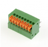 Клеммная колодка DINKLE 141R-08P, Пружинная, 8 контактов, сечение провода 0.14-0.5 мм2, ток 6 A, Зеленый фото 2